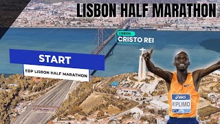 LisbonLisboa Half Marathon 2024 l Course  Live [upl. by Zilevi]