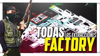 TODAS LAS EXTRACIONES en FACTORY  GUÍA ESCAPE FROM TARKOV [upl. by Jeremy360]