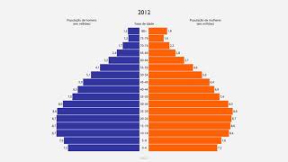 Pirâmide etária do Brasil 19802060 [upl. by Barvick859]