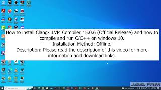 How to install Clang LLVM 1506 Official Release and how to compile and run CC on Windows 10 [upl. by Esoryram]