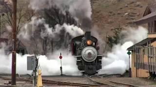 Southern Pacific 18 suffers shattered piston on the Durango and Silverton [upl. by Ahsenak962]