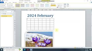 Mircorsoft Word ဖြင့် Calendar ပြုလုပ်နည်း [upl. by Anastase655]