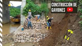 Proceso constructivo de Gaviones  Gavión tipo Caja  Contención de Taludes [upl. by Jobey]