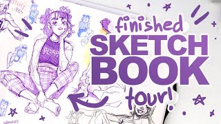 Finished Sketchbook Tour 25  SKETCHES OF SKETCHY PROPORTIONS [upl. by Anyd242]