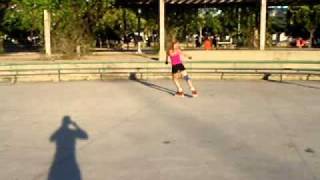 Backwards skating with three turns on inline skates or rollerblades [upl. by Anav]