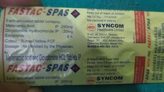 Fastac  Spas tablet use benefits dose sides effects [upl. by Ayikat580]