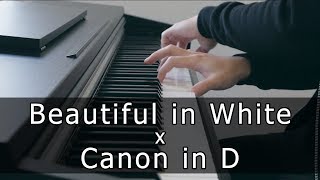 Beautiful in White x Canon in D Piano Cover by Riyandi Kusuma [upl. by Olcott]