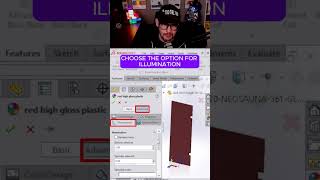 TRANSPARENT SolidWorks Parts by adjusting clear glass appeareance tips tricks [upl. by Paymar]