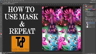 How to Use Mask and Repeat Pattern in Photoshop  TDP Textile Digital Print [upl. by Ennadroj]