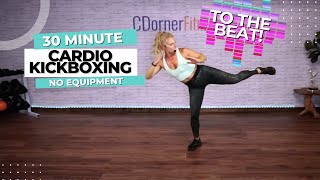 30 Minute Cardio Kickboxing Workout  No Equipment [upl. by Siol]