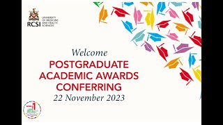 RCSI Postgraduate Academic Awards Conferring Ceremony  22 November 2023 [upl. by Gittle]