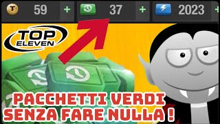 TRUCCO PACCHETTI VERDI SENZA FARE NULLA  TOP ELEVEN GUIDA TRICK [upl. by Didi578]