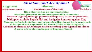 Story Through Graphics Absalom And Achitophel [upl. by Hannis]