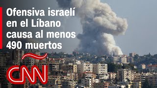 Ofensiva israelí en el Líbano causa al menos 490 muertos Resumen del conflicto Israel – Hezbollah [upl. by Karolyn]