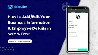 How to AddEdit Your Business Information and Employee Details in SalaryBox English [upl. by Reisfield333]