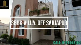 3bhk luxury villa off Sarjapur Bangalore  9148012102 [upl. by Weisman809]