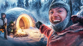 48H POUR CONSTRUIRE UN IGLOO À 30°C  froid extrême 🥶 [upl. by Carri]