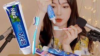 ASMR 찐득찐득 치약 먹방😋EDIBLE TOOTHPASTE😋Bathroom Prank 食用歯磨き粉 食用牙膏 [upl. by Pell768]