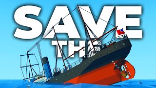 TRYING TO SAVE THE SHIP  Stormworks Build and Rescue  Multiplayer [upl. by Trager460]