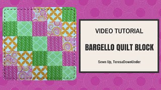 Quick and easy bargello quilt block  tube quilting [upl. by Hanoj290]