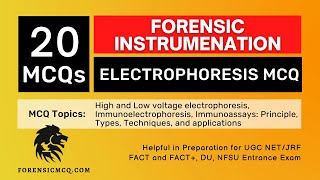 Forensic Instrument MCQs  Electrophoresis MCQ in Forensic Science  Important Question with Answer [upl. by Wiley]