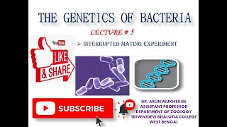 Interruptedmating experiment Bacterial Conjugation Lecture 5 [upl. by Ahsik]