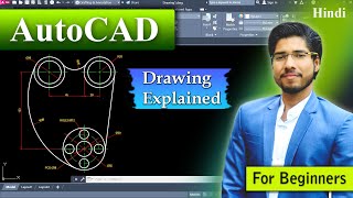 AutoCAD Tutorial for Beginners EXPLAINED in Hindi  Drawing Practice  Mechanical Civil Arch [upl. by Padegs275]