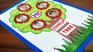 Family Tree School Project  How to Make Family Tree  Family Tree Model  Family Tree Project Idea [upl. by Ikik]