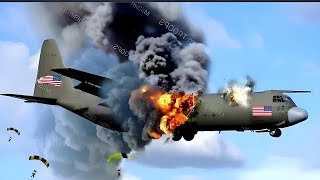 Today a US C130 plane carrying 5 generals and 500 soldiers was shot down by the Houthis [upl. by Oecam]