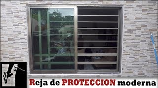 Cómo hacer reja de protección moderna para ventana  Herrería [upl. by Rramel]