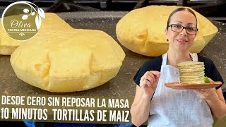 Cómo Hacer Tortillas de Maíz a Mano  SECRETO LISTOS en 10 MINUTOS [upl. by Lovmilla]