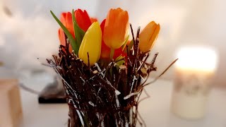 Frühlingsdeko 2024 flowers diy diy flower decoration video tutorial frühling dekoration [upl. by Tammie]