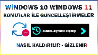 windows 1110 Komutlar ile Güncelleştirmelerupdate Nasıl Kaldırılır  Güncelleştirmeleri Gizleme [upl. by Ecydnak]