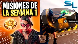 Como COMPLETAR TODAS las MISIONES DE LA SEMANA 1 CAPITULO 5 TEMPORADA 1 FORTNITE [upl. by Lamrouex]