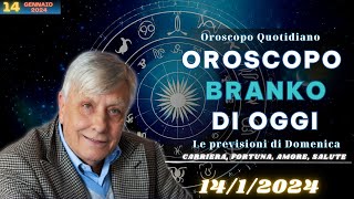 Oroscopo di Branko del 1412024  Oroscopo Oggi [upl. by Akcebar]