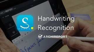 Handwriting recognition used on ArchiReport with MyScript Stylus [upl. by Dibri]