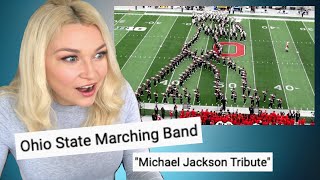 New Zealand Girl Reacts to OHIO STATE MARCHING BAND  MICHAEL JACKSON TRIBUTE [upl. by Okkin940]