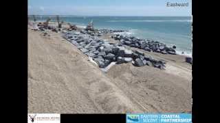 Construction of Rock Revetment Eastoke Point 2013 [upl. by Aivatnuhs]