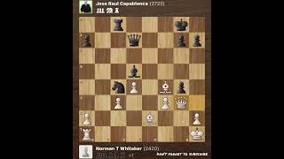 Norman Whitaker vs Capablanca • New York  USA 1913 [upl. by Ecyt]