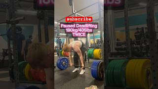 180kg paused deadlift 💀 [upl. by Nidak148]