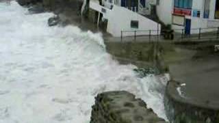 St Agnes Trevaunance Cove Storm Waves [upl. by Bickart]