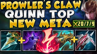 PROWLERS CLAW FULL LETHALITY MAKES QUINN TOP A CARRYING MONSTER PENTAKILL  League of Legends [upl. by Aleron353]