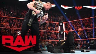 Brock Lesnar sends RTruth to Suplex City Raw Jan 13 2020 [upl. by Onej507]