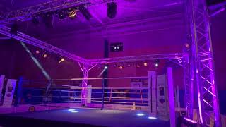 Boxing Production by iG Stage Hire for Tamworth Boxing Club at Landau Forte High School QEMS [upl. by Fawcette302]