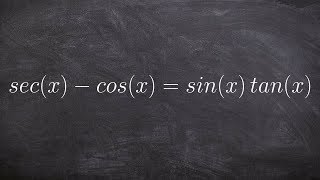 Verifying a trigonometric Identities [upl. by Elbertina345]