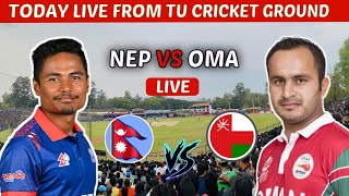 Nepal vs oman t20 worldcup qualifier match live  live from tu cricket ground [upl. by Eidualc]