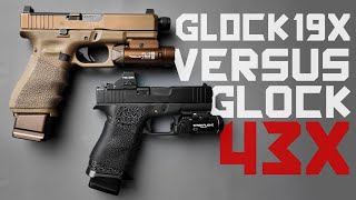 GLOCK 43X MOS VS GLOCK 19X MOS DIRECT COMPARISON [upl. by Everest]