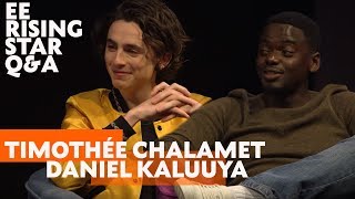 Timothée Chalamet amp Daniel Kaluuya  EE Rising Star QampA [upl. by Alie815]