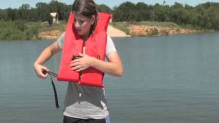 How to wear a Type 2 Personal Floatation Device [upl. by Annaes]