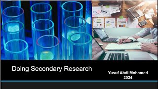 7 Doing a Secondary Research Guideline amp Steps Explained in Somali Language [upl. by Laing]